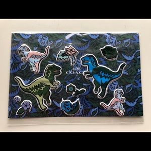 COACH! RARE Rexy Dinosaur Sticker Set. Never used, sealed!